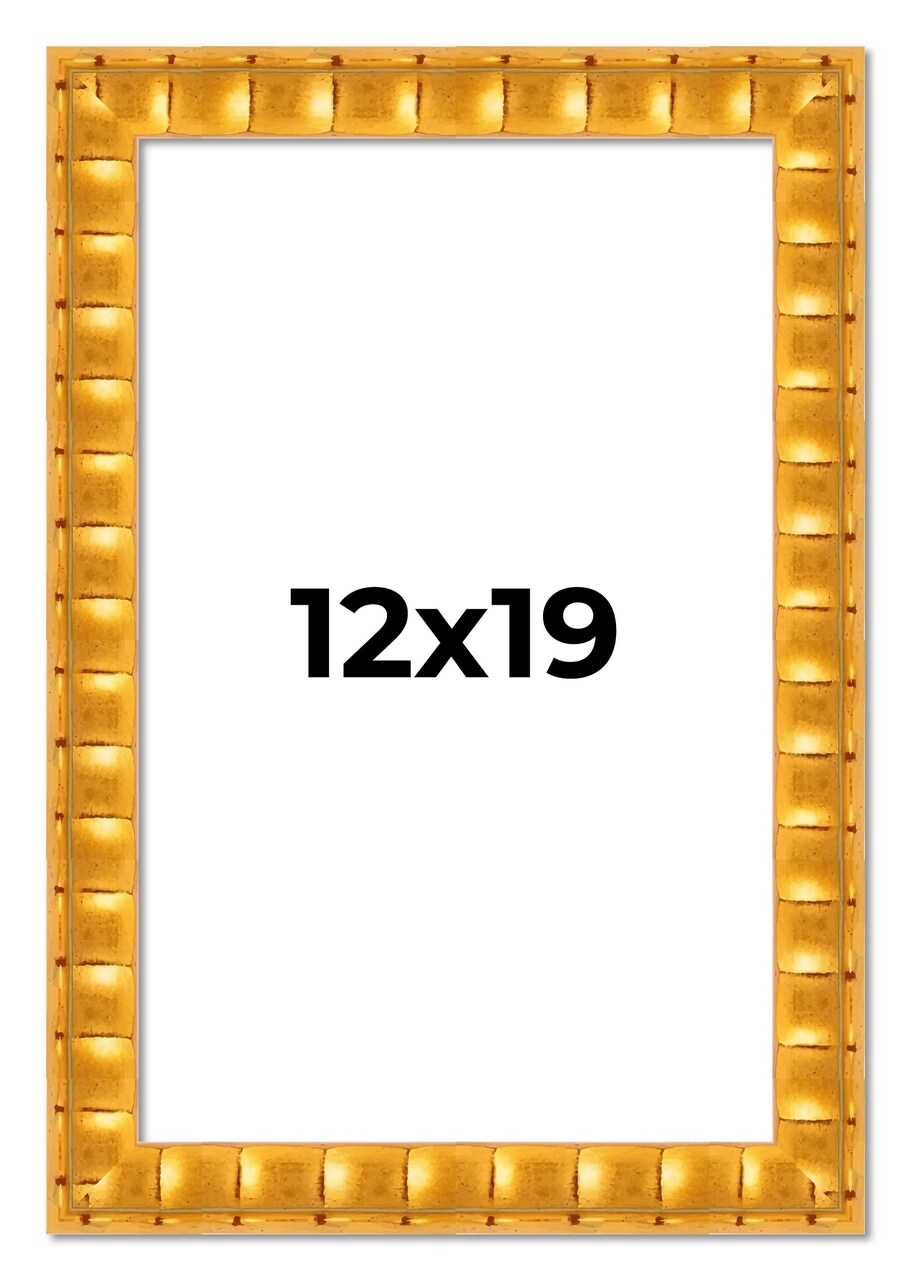 12x19 Bamboo Picture Frame with UV-Resistant Acrylic & Acid Free Backing, Available in 4 Finishes - Brown, Black, Gold, and Natural